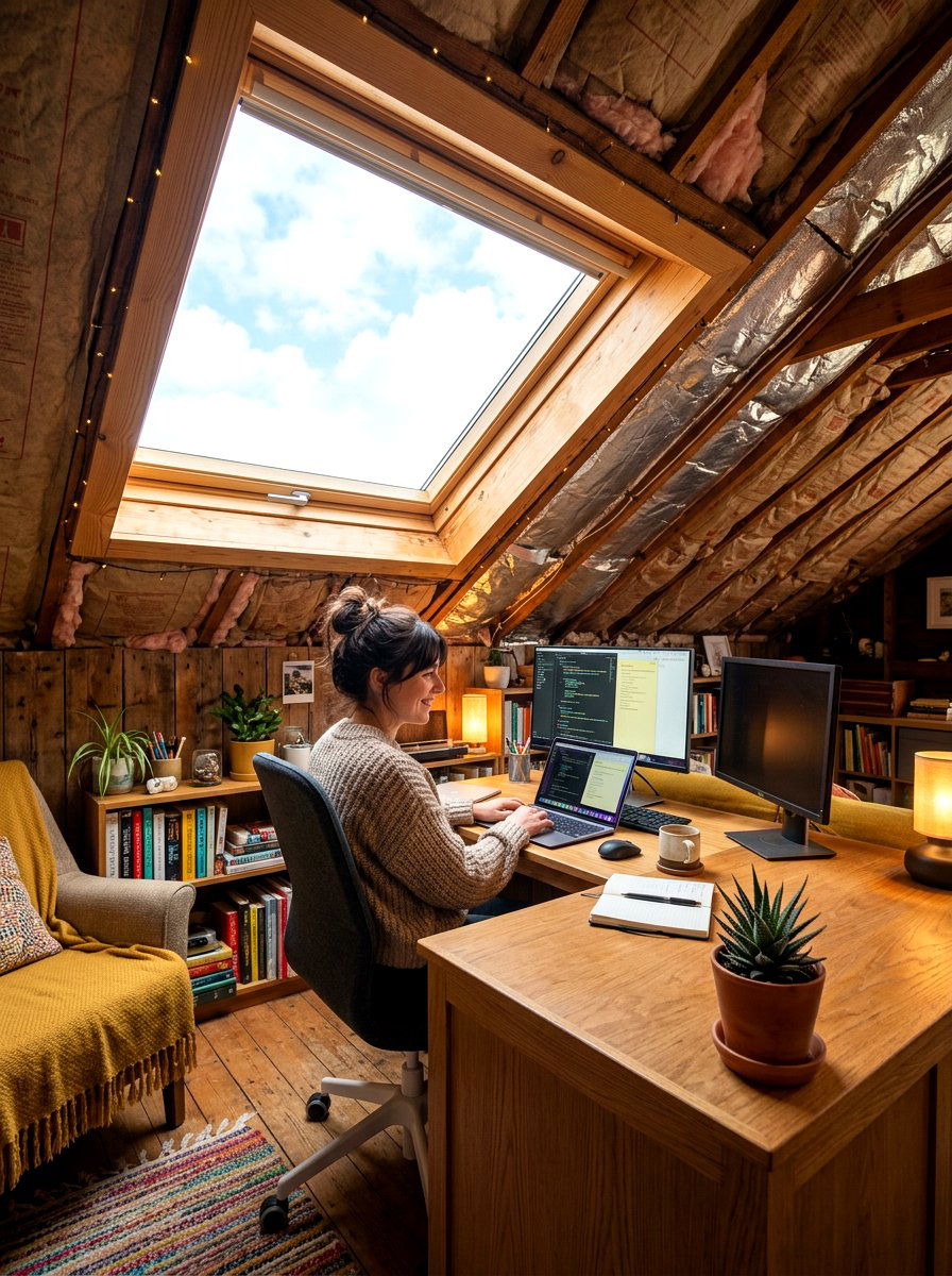 Attic Office Insulation - 30 energy efficient home office ideas