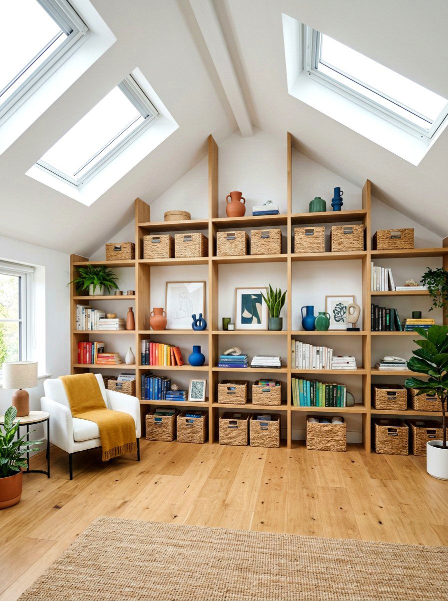 Attic Open Shelving Unit - 30 attic storage ideas