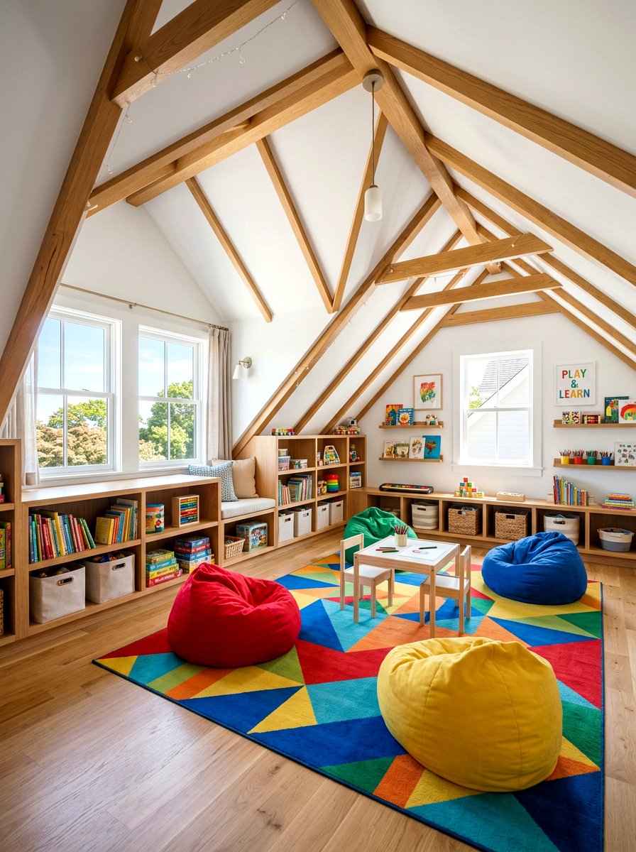 Attic Play Space - 30 kids reading den ideas