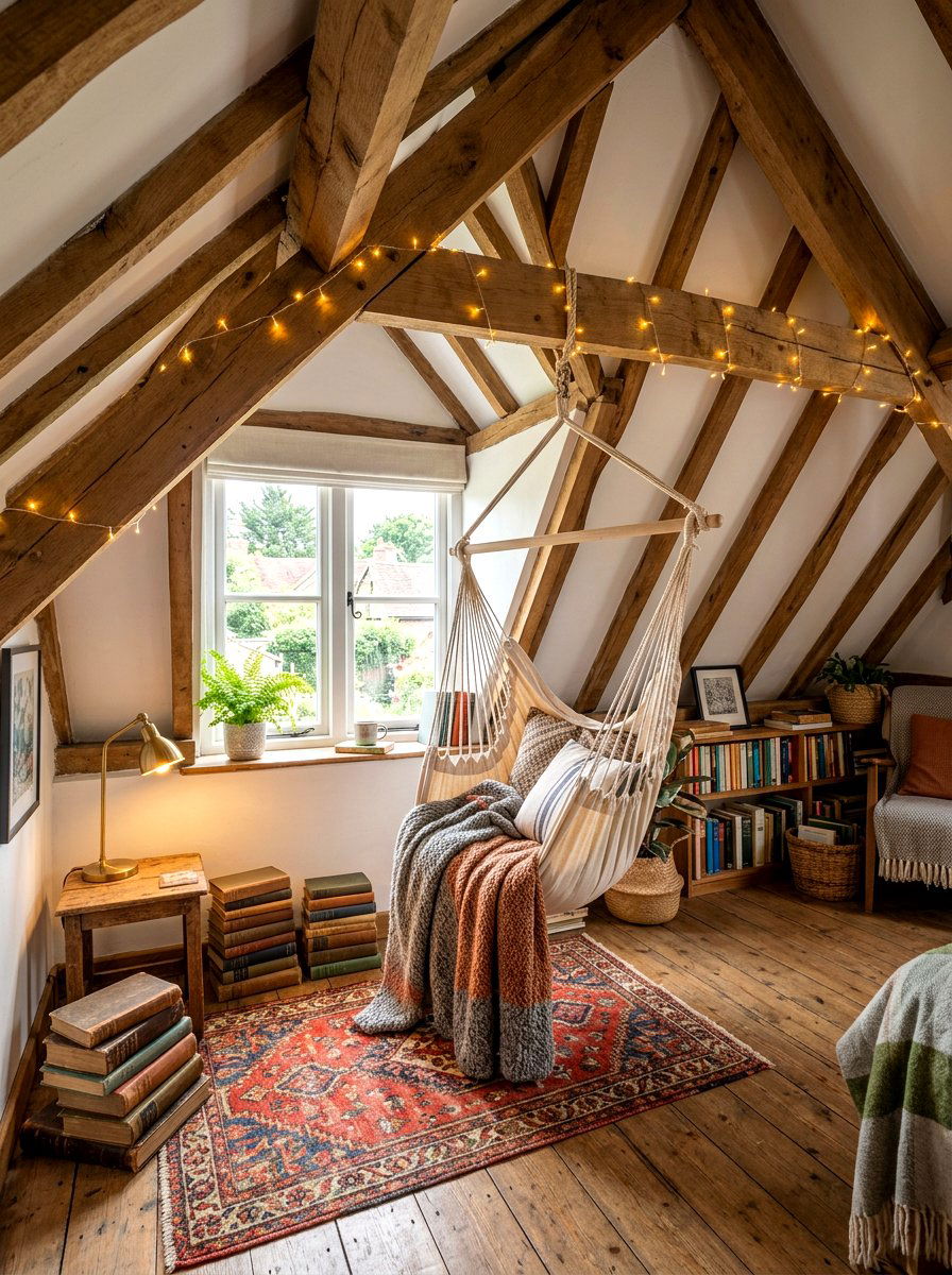 Attic Reading Nook Chair - 30 hammock chair ideas