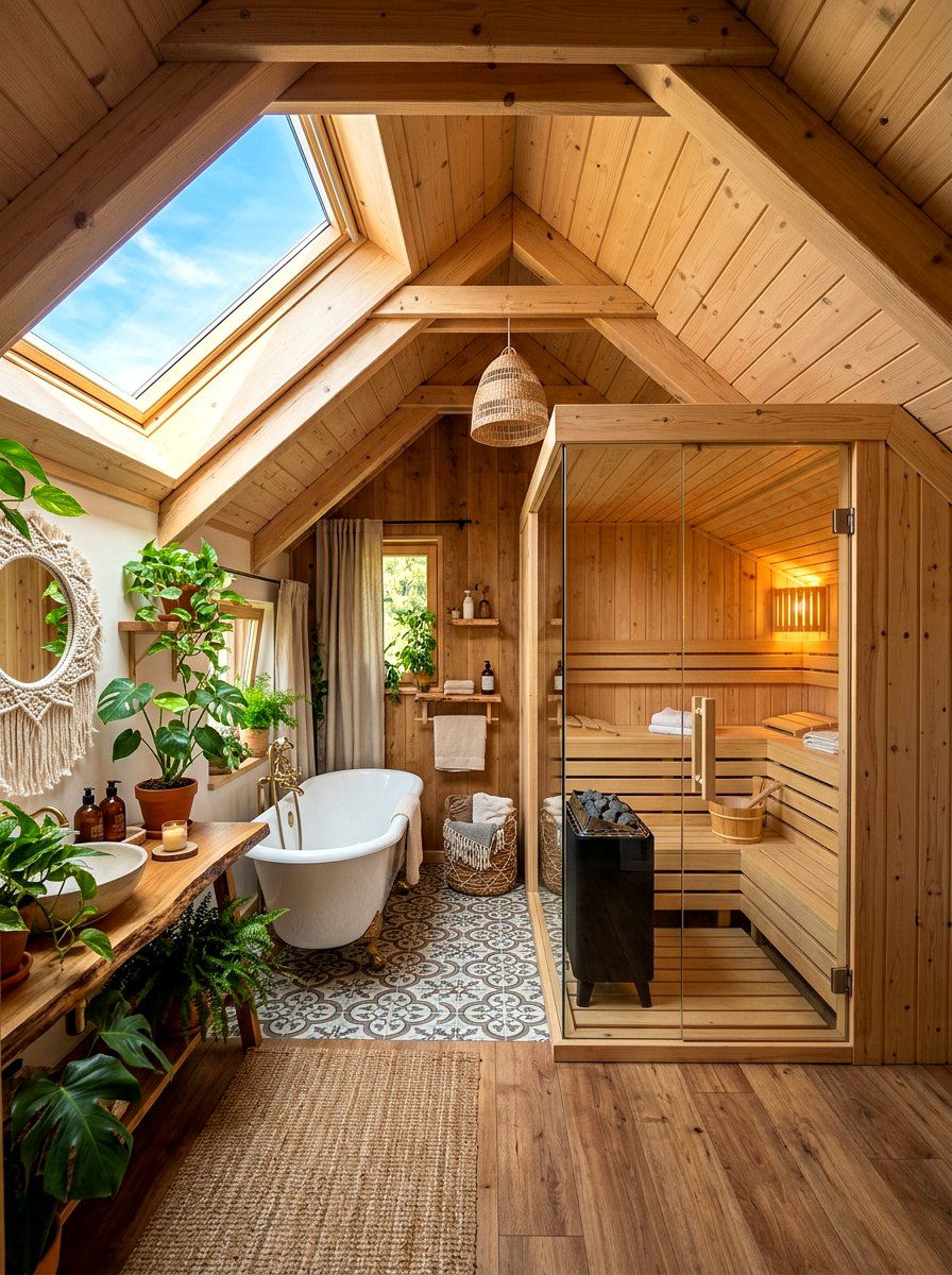 Attic Sauna Bathroom - 30 sauna bathroom ideas