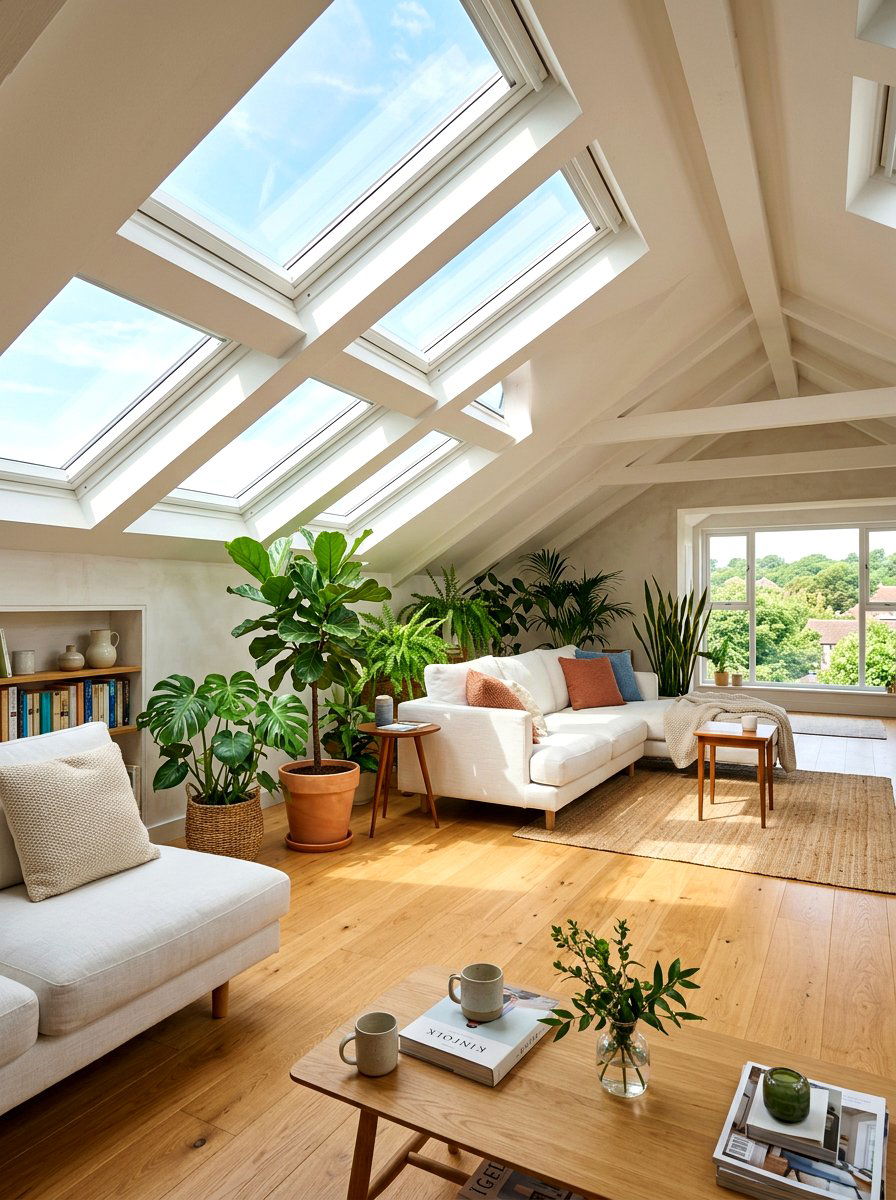 Attic Skylight Lounge - 30 attic room ideas