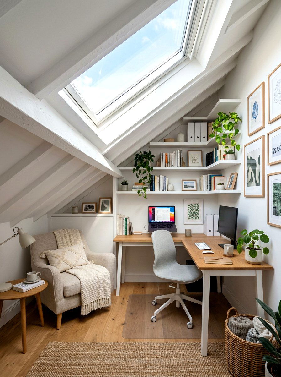 Attic Sloped Ceiling Office - 30 office nook ideas
