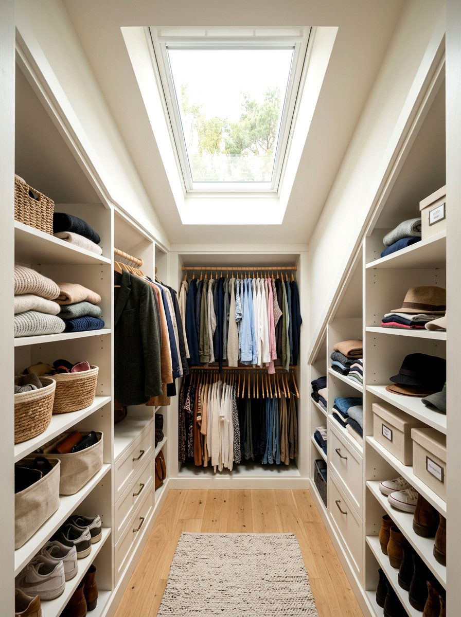 Attic Space Closet Conversion - 30 compact closet ideas