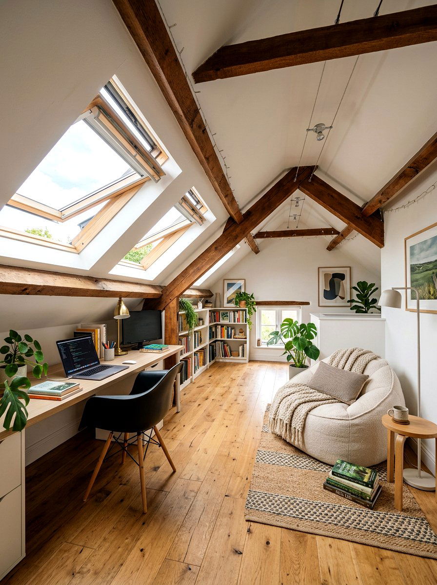 Attic Studio Conversion - 30 creative studio office ideas