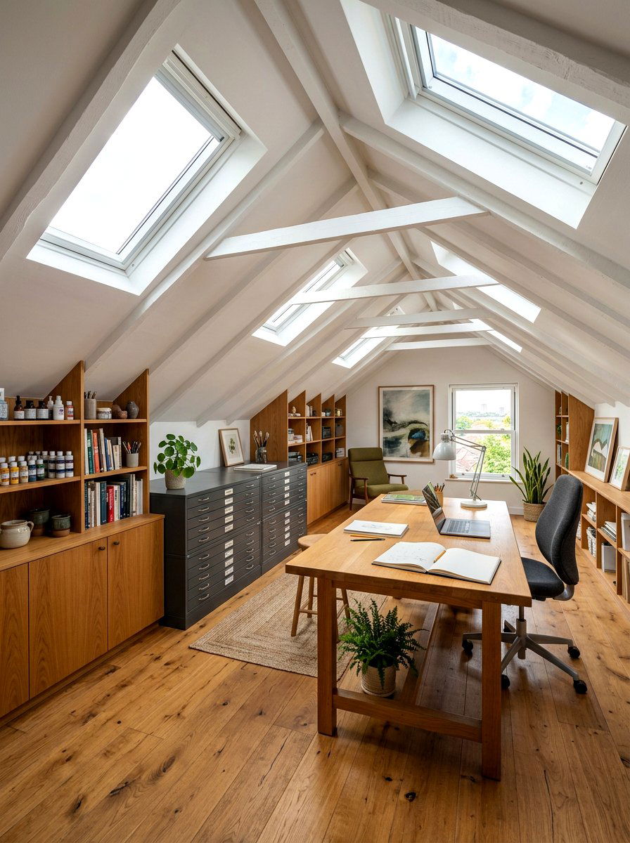 Attic Studio Conversion - 30 art corner ideas
