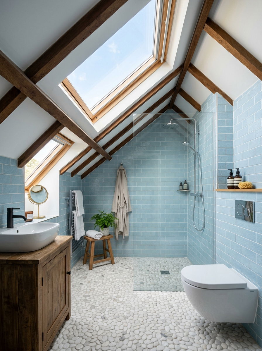 Attic Wet Room Sloped Ceiling - 30 wet room bathroom ideas