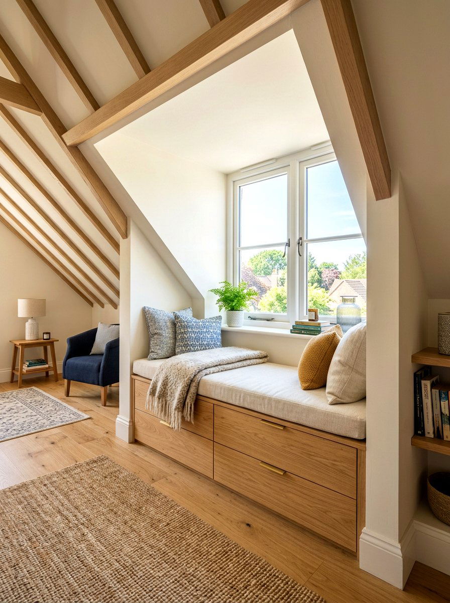 Attic Window Seat Storage - 30 storage bench window seat ideas