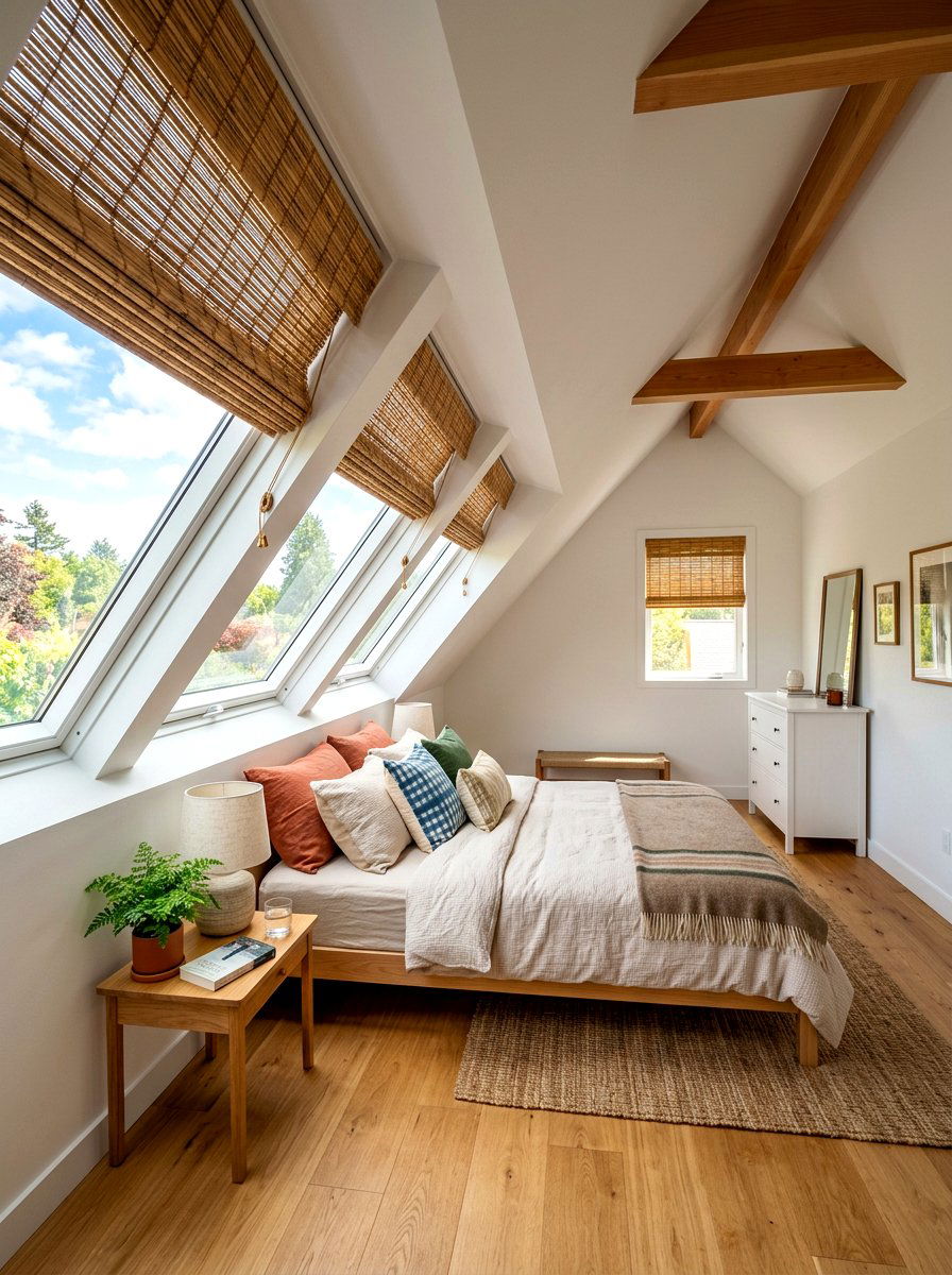Attic Window Small Bamboo Shade - 30 bamboo shade ideas