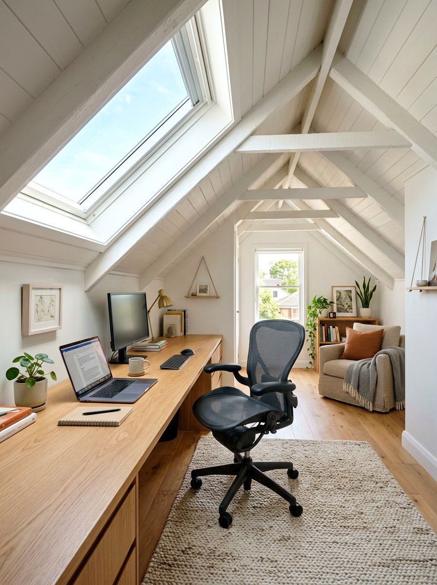 Attic Work Space - 30 quiet work room ideas