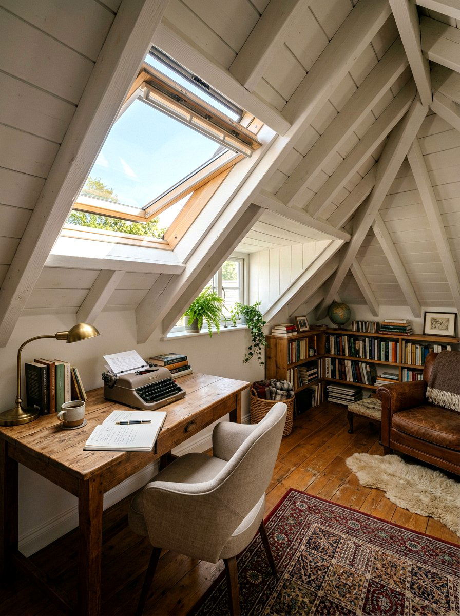 Attic Writing Room - 30 author office ideas