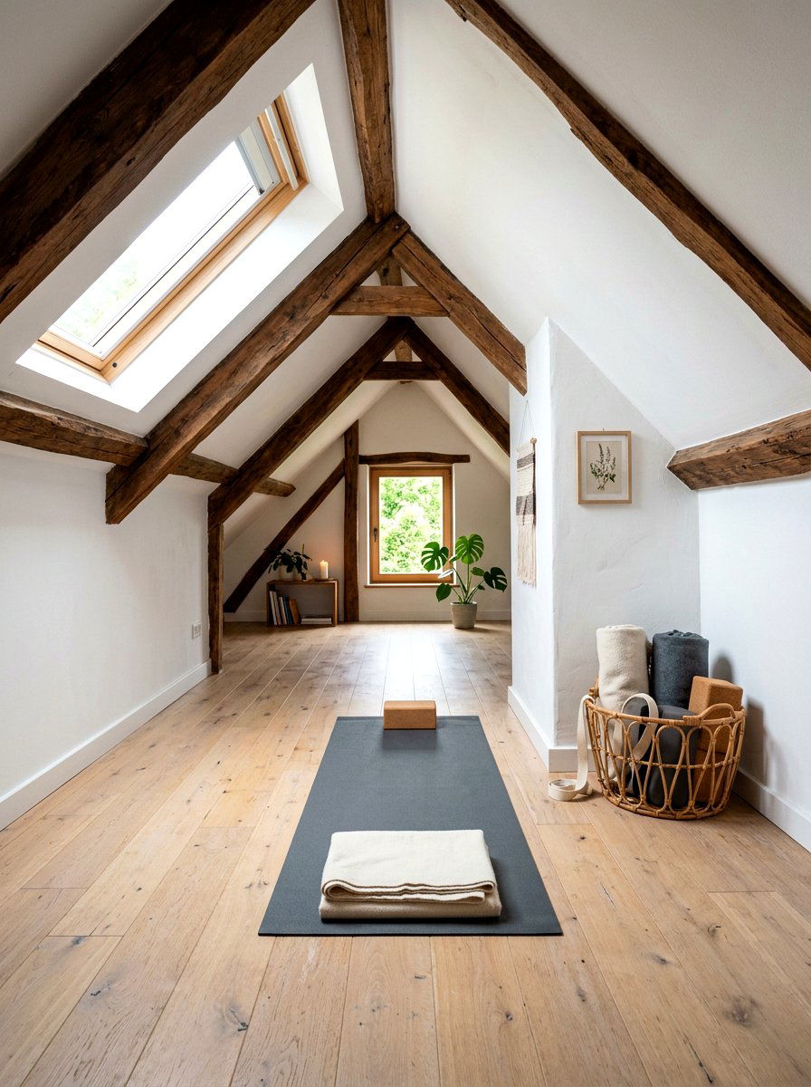 Attic Yoga Studio - 30 yoga room ideas