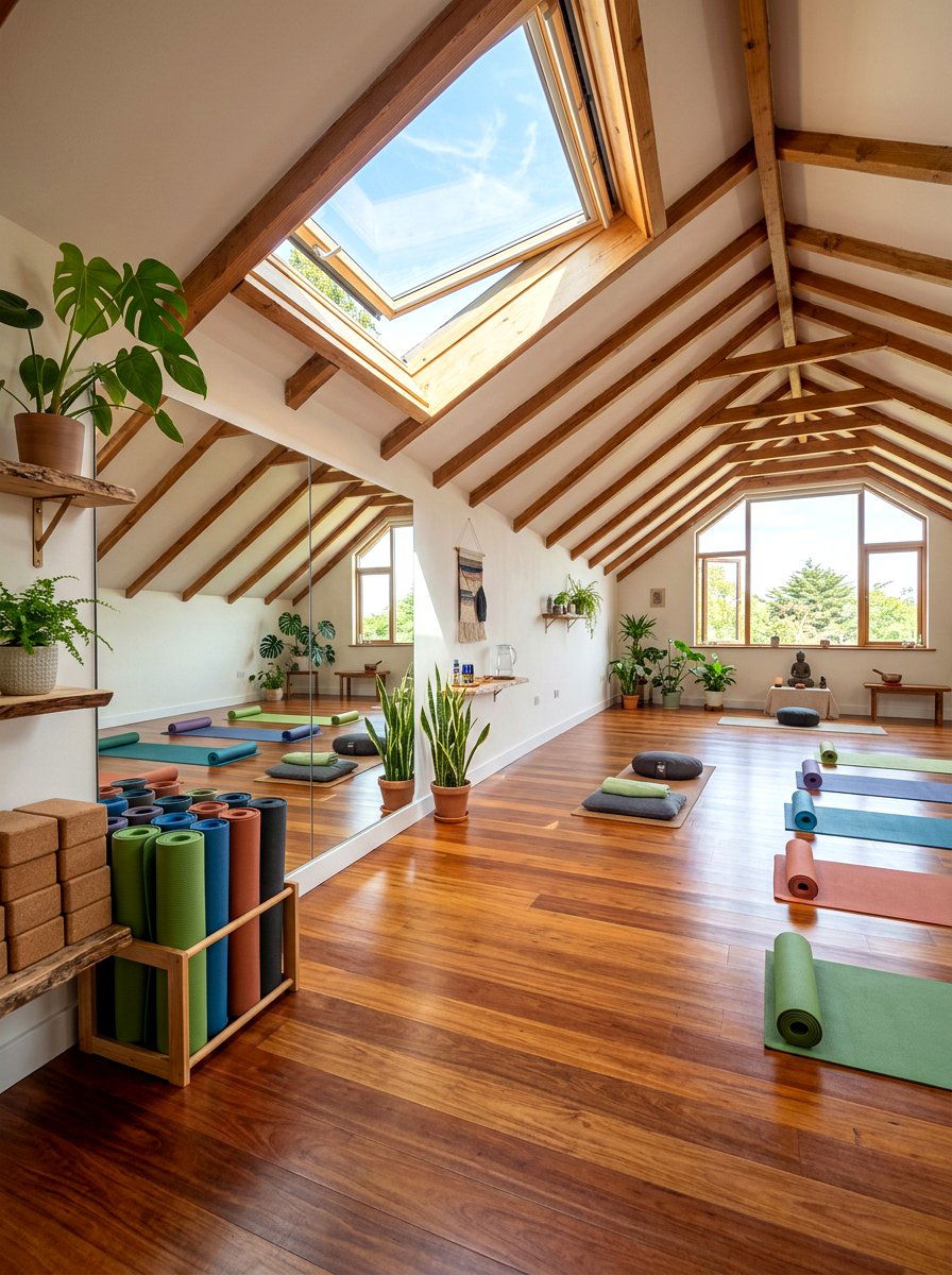 Attic Yoga Studio - 30 attic room ideas