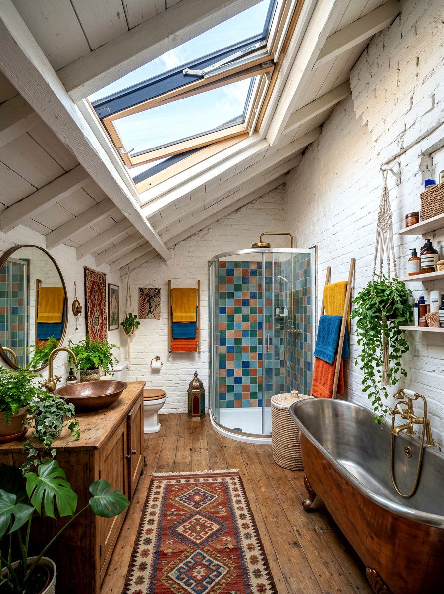 Attic bathroom skylight - 30 bathroom skylight ideas