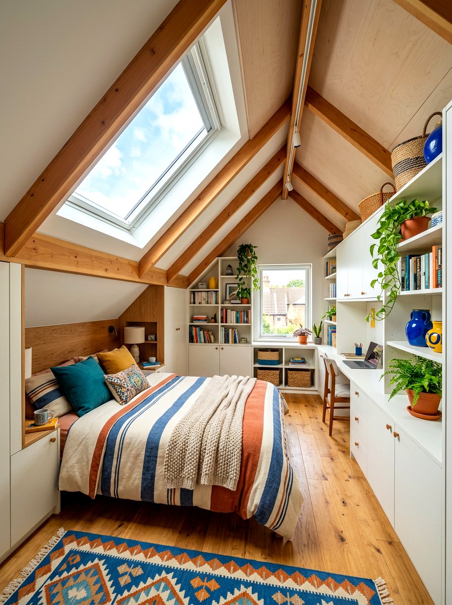 Attic bedroom sloped - 30 English country bedroom ideas