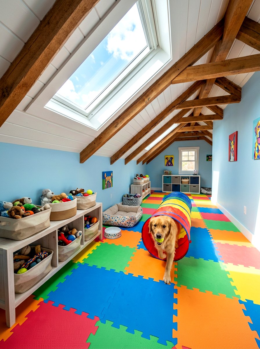 Attic dog playroom - 30 Pinterest dog room ideas