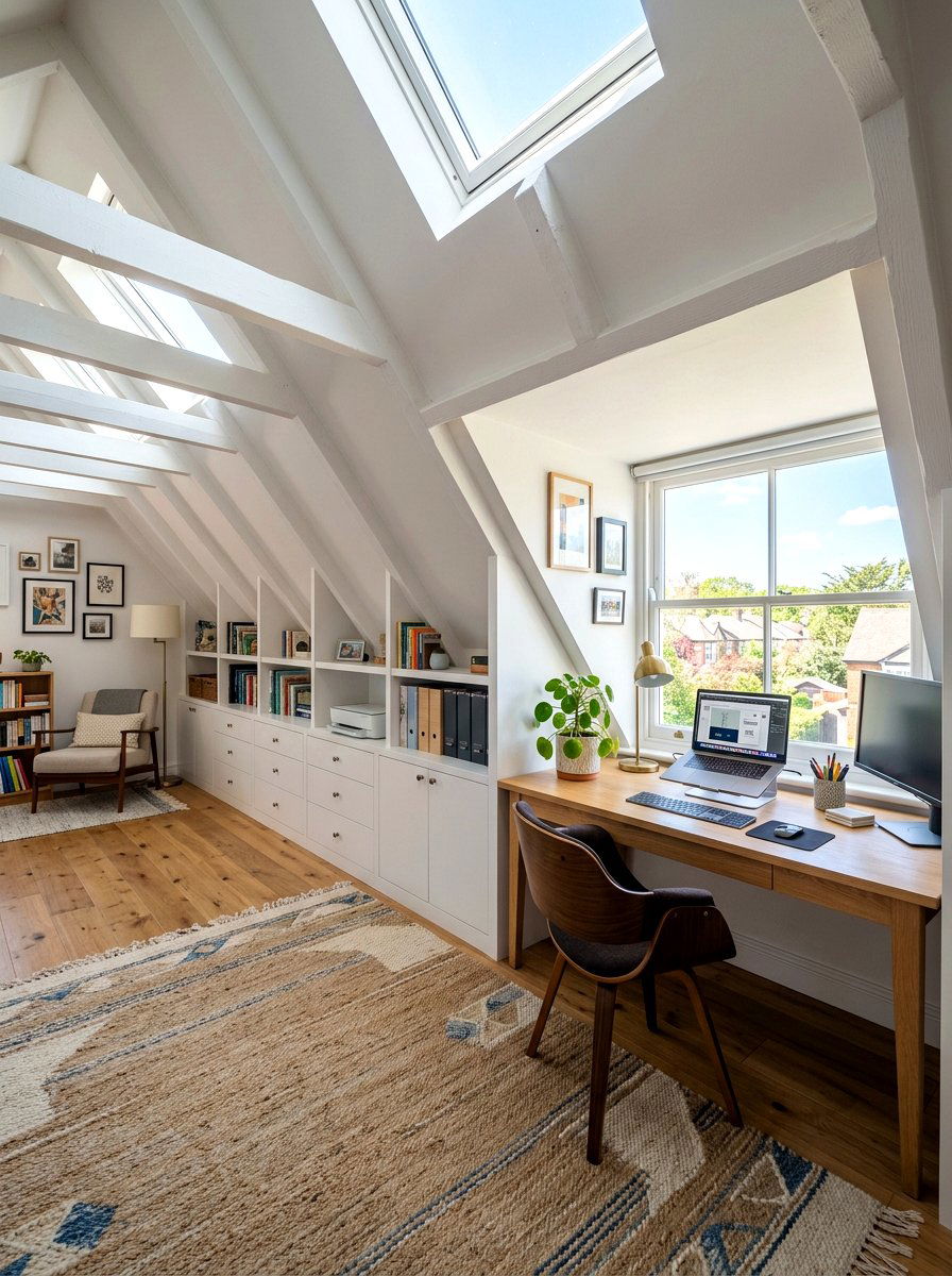 Attic home office - 30 viral home office ideas