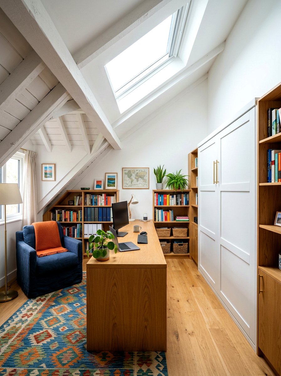Attic office guest room combo - 30 attic guest room ideas