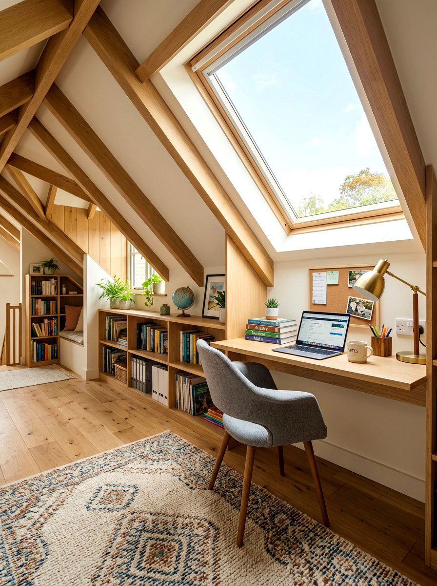 Attic room homework nook - 30 homework nook ideas