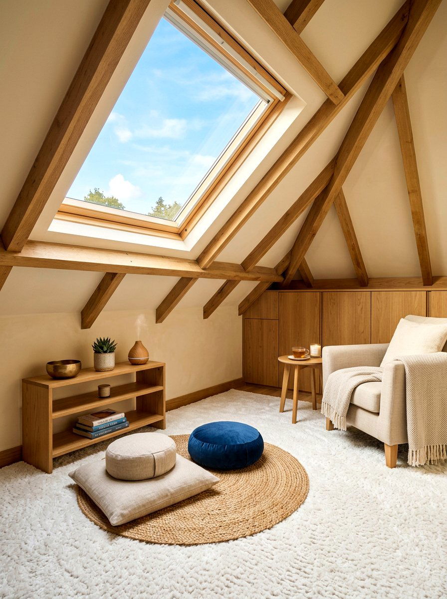 Attic skylight meditation space - 30 sunrise meditation space ideas