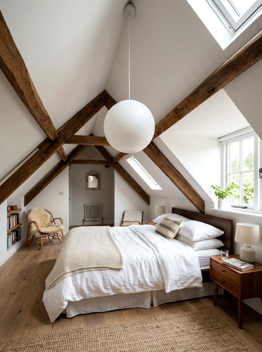 Attic sloped ceiling globe light - 30 globe pendant ideas