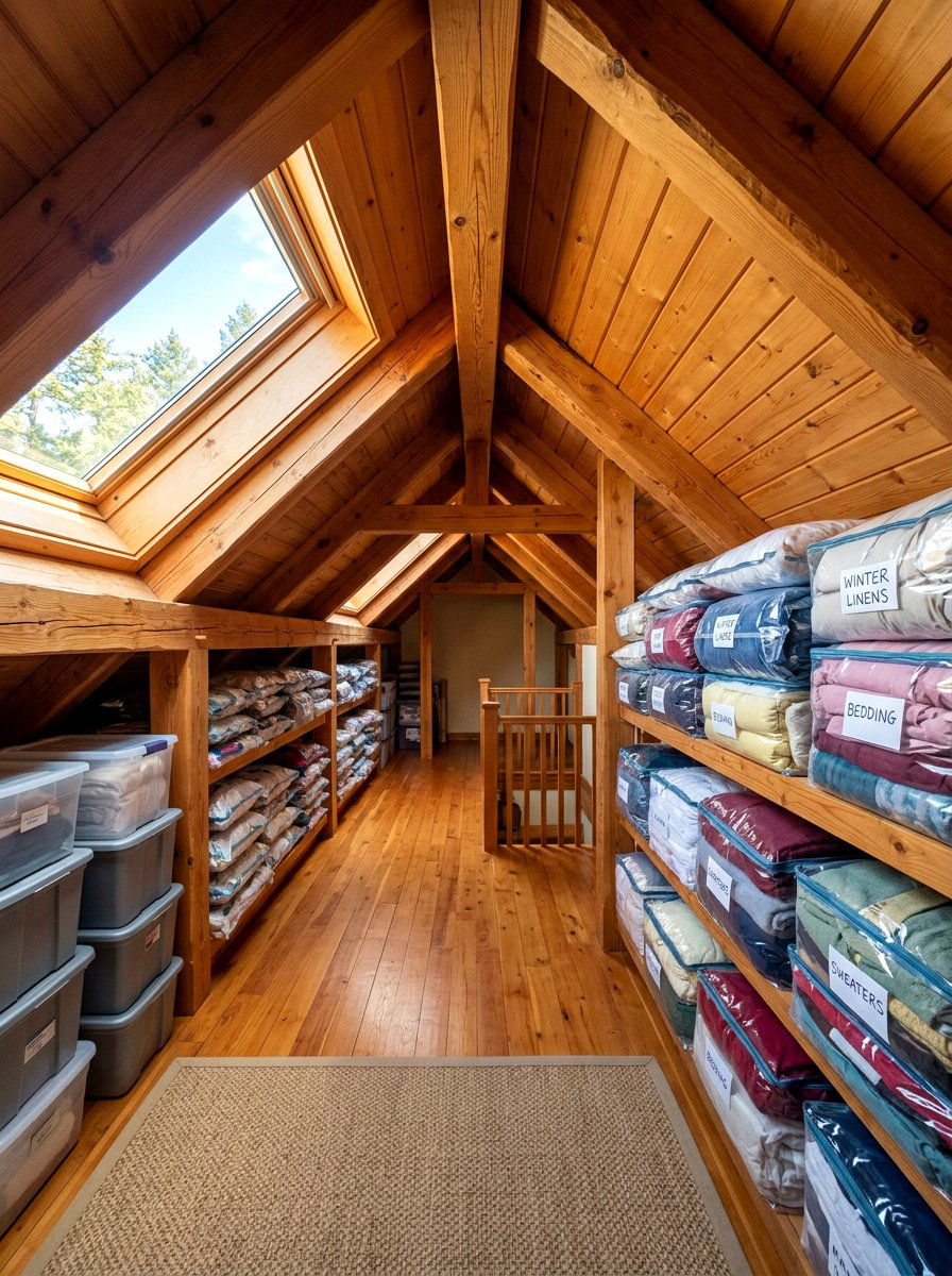 Attic storage - 30 vacuum storage ideas