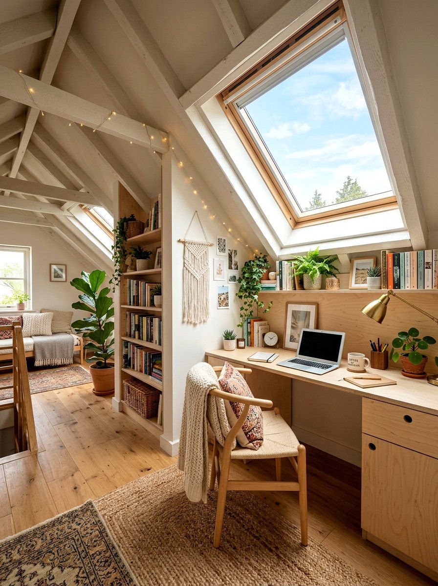 Attic study nook - 30 study nook ideas