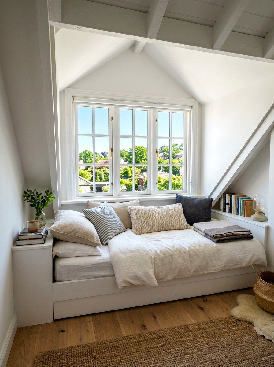 Attic window reading nook - 30 bright reading nook ideas