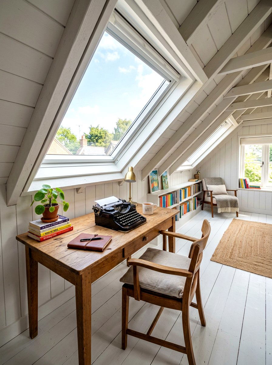 Attic writing space - 30 journaling corner ideas