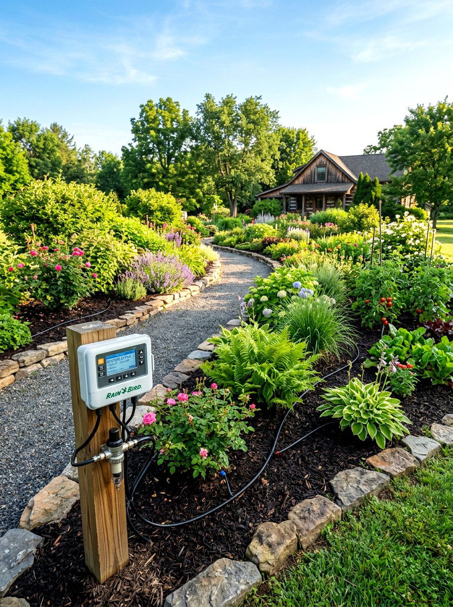 Automated Drip Irrigation - 30 low maintenance landscaping ideas