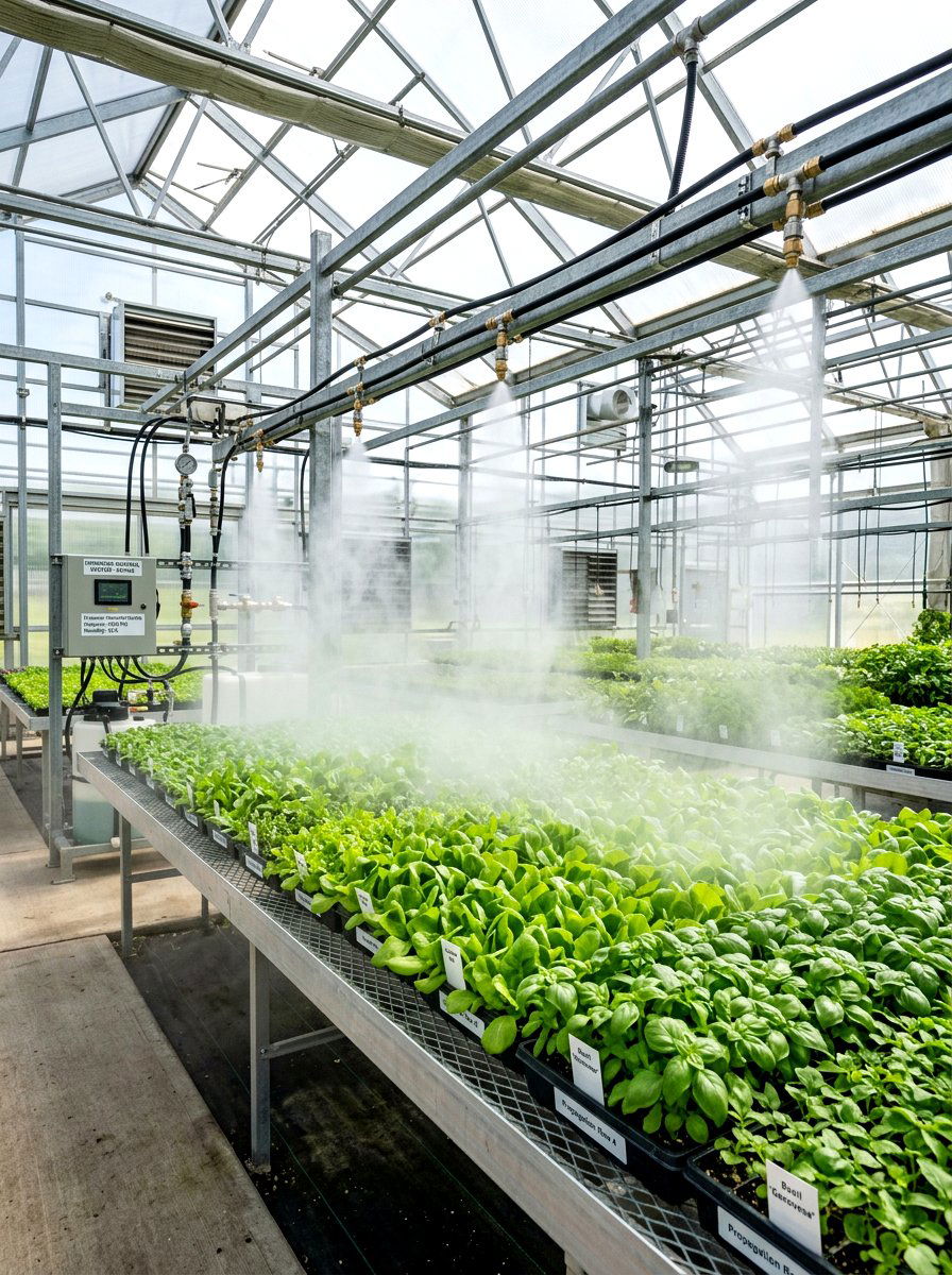 Automated Greenhouse Fogging System - 30 greenhouse watering setup ideas
