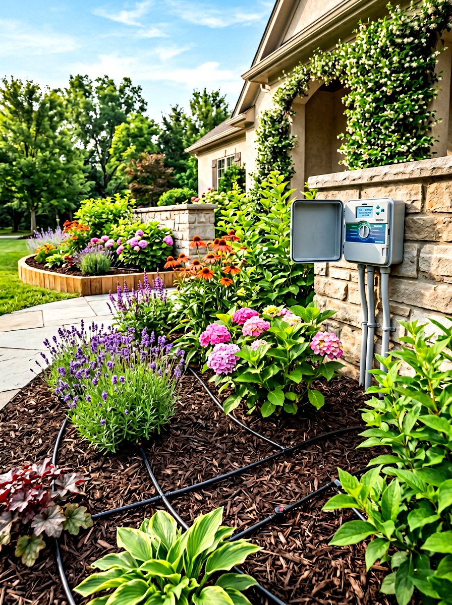 Automated Irrigation System - 30 low maintenance backyard landscaping ideas