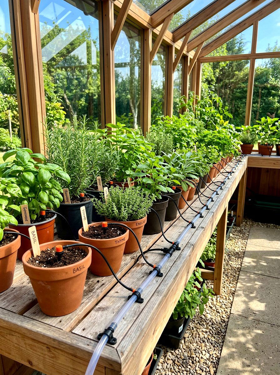 Automatic Drip Irrigation Kit - 30 greenhouse watering setup ideas