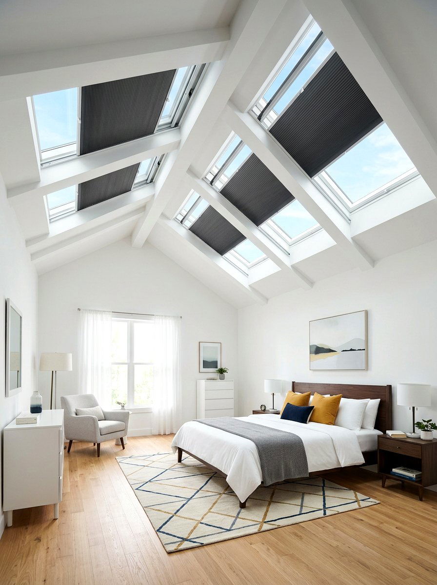 Automatic Skylight Shades Bedroom Suite - 30 smart shade bedroom ideas