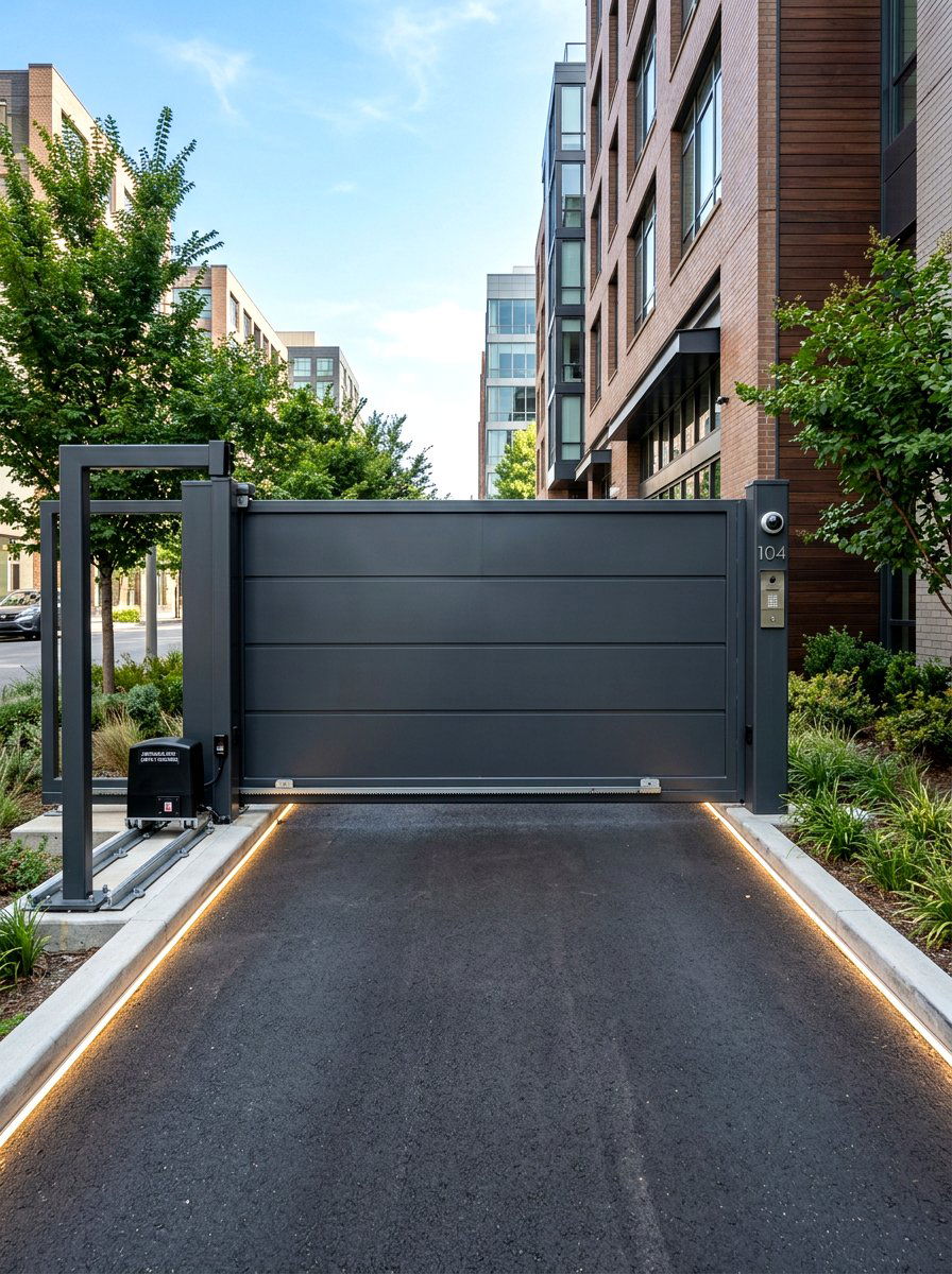 Automatic Sliding Gate - 30 driveway gate ideas