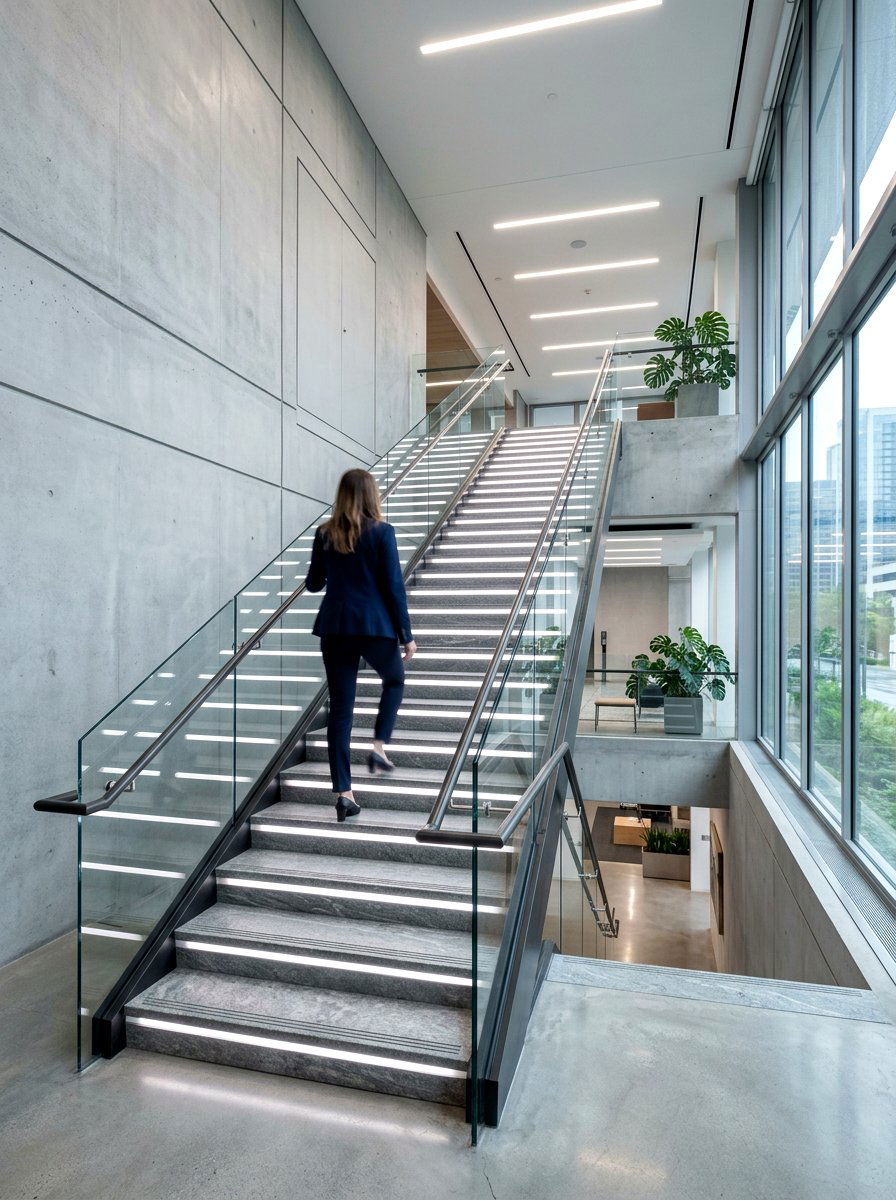 Automatic Step Lighting System - 30 stair tread lighting ideas