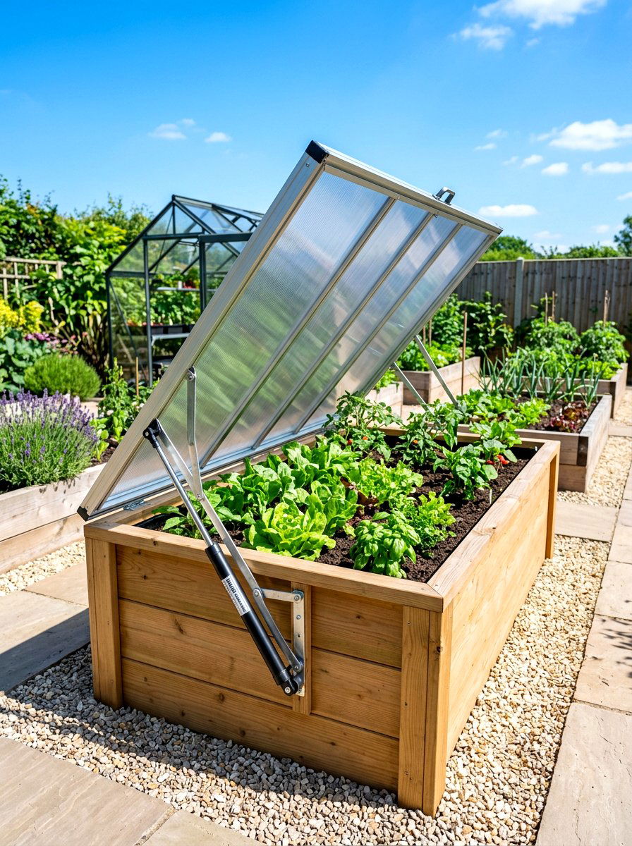 Automatic Vent Greenhouse Bed - 30 raised bed greenhouse ideas