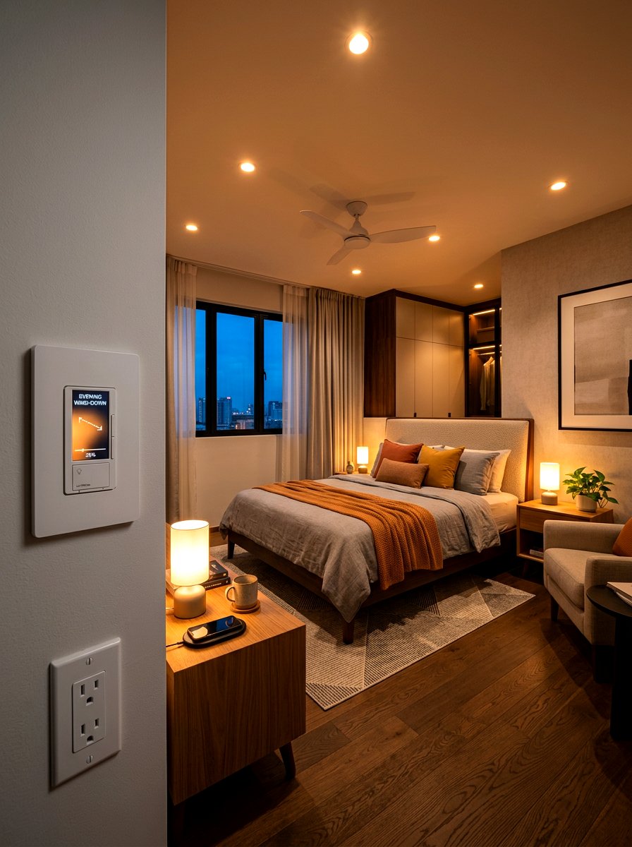 Automatic dimming switch - 30 circadian bedroom lighting ideas