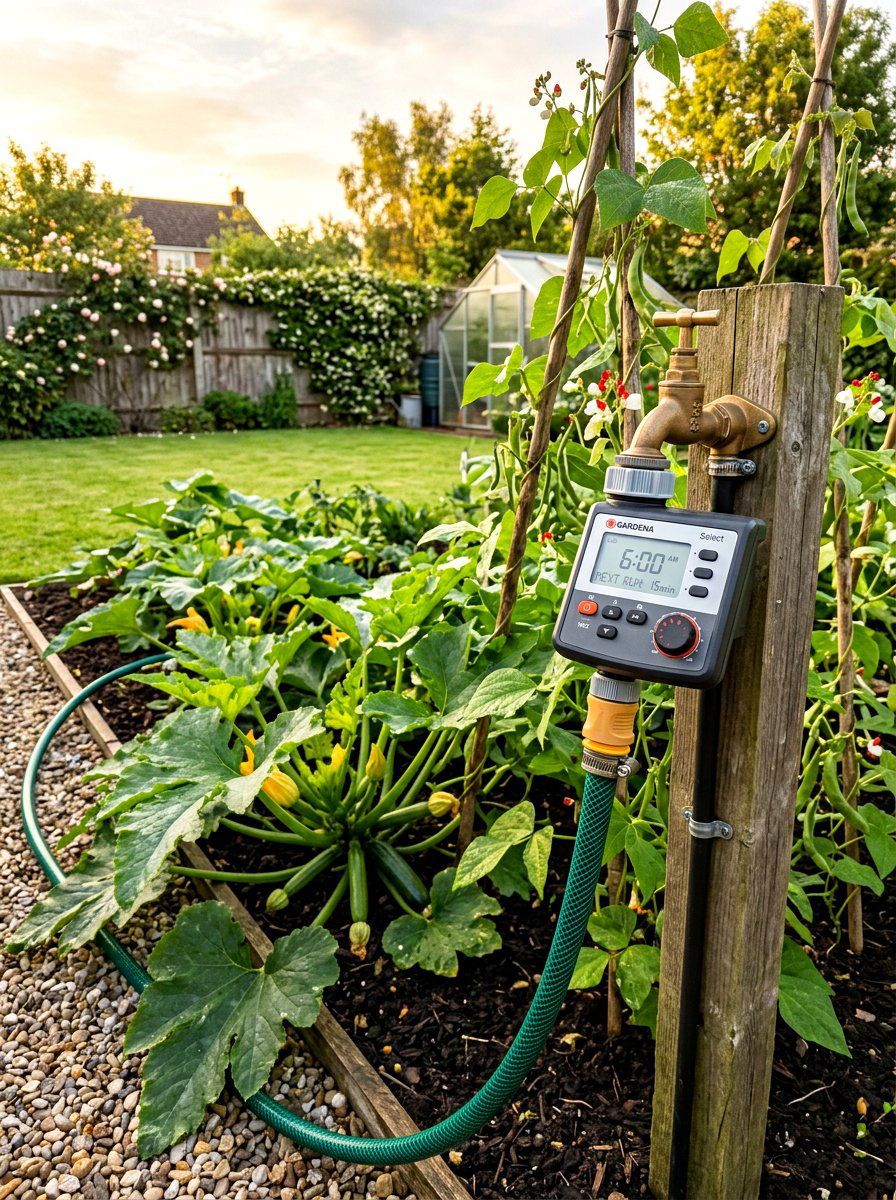 Automatic garden tap timer - 30 vegetable garden watering ideas