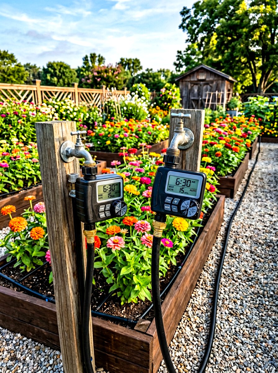 Automatic water timer - 30 raised bed irrigation ideas