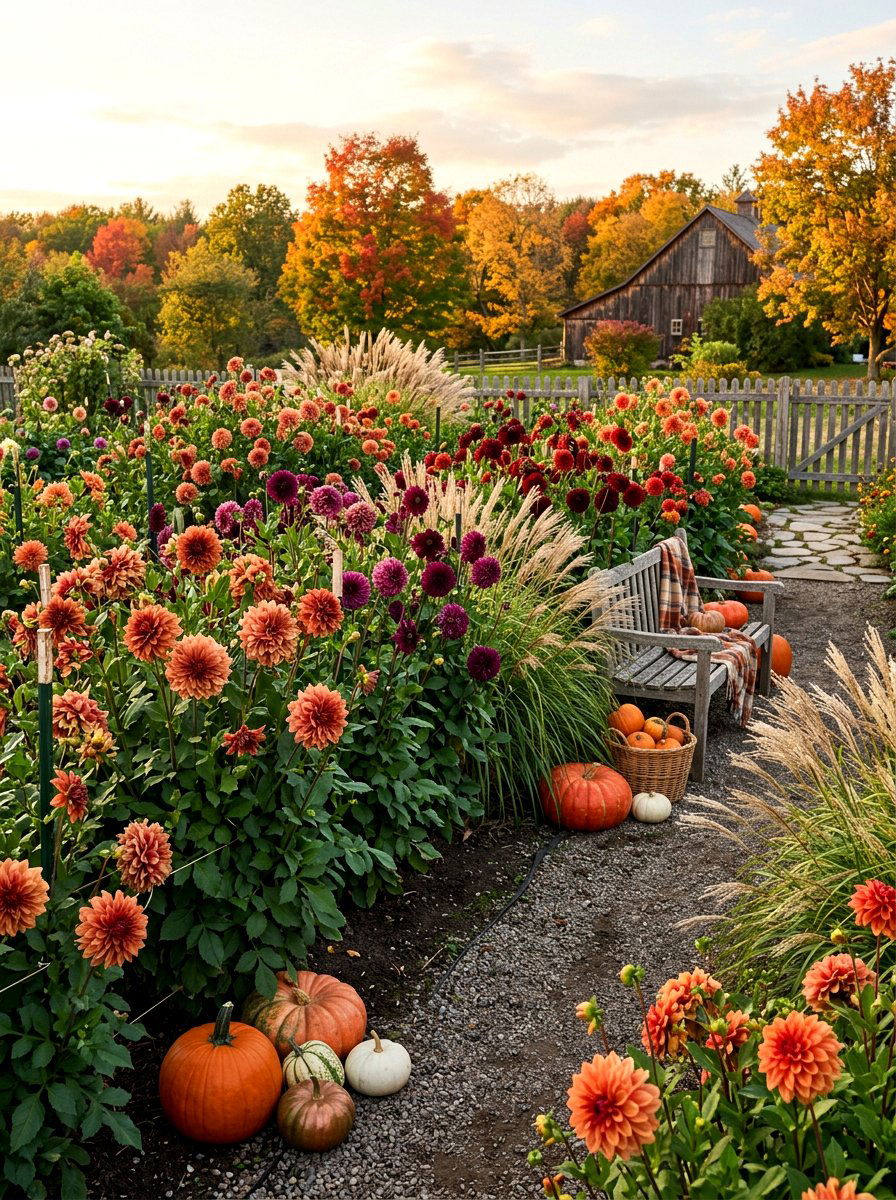 Autumn Dahlia Patch - 30 dahlia cutting patch ideas