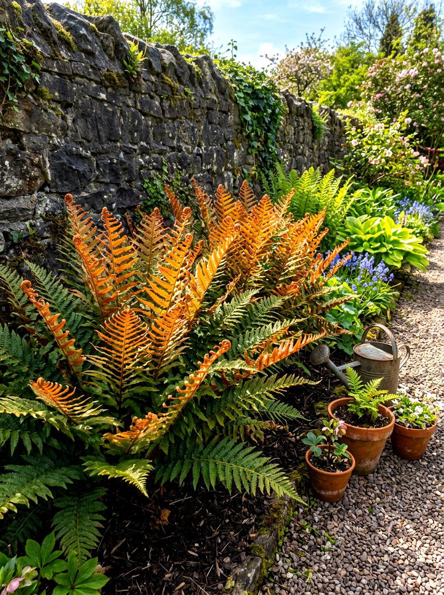 Autumn Fern Seasonal Border - 30 woodland fern border ideas
