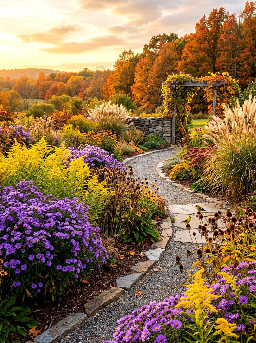 Autumn Garden - 30 native wildflower backyard ideas