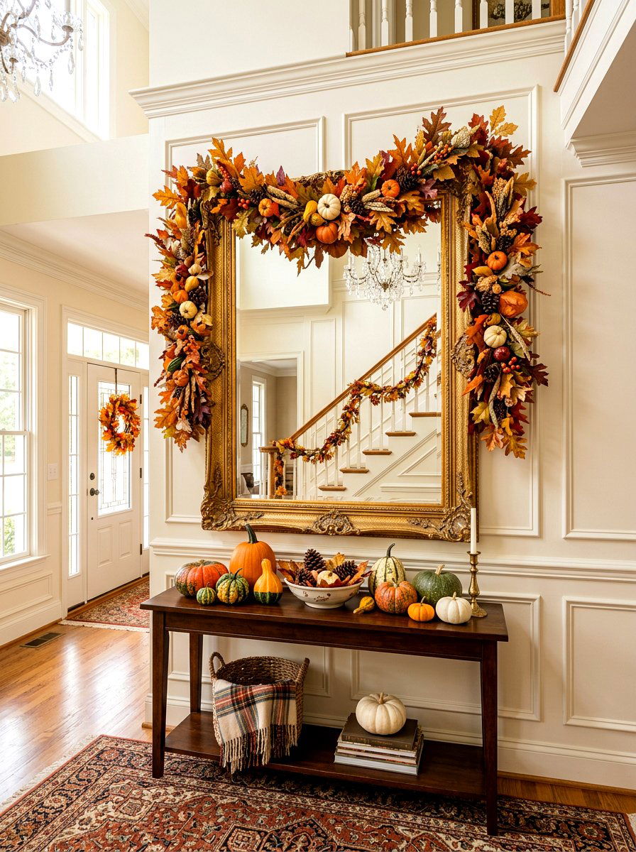 Autumn Garland - 30 fall entryway decor ideas