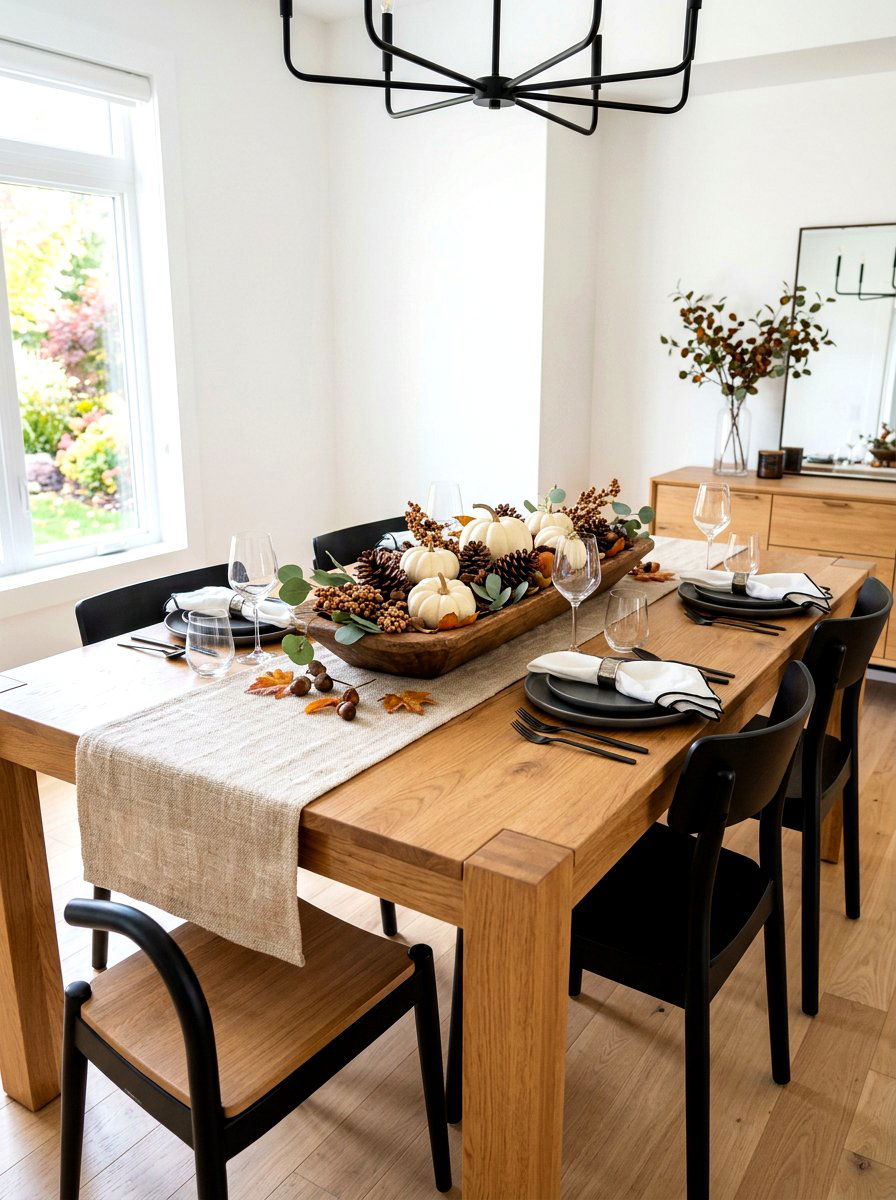 Autumn dining table centerpiece - 30 fall reset home ideas