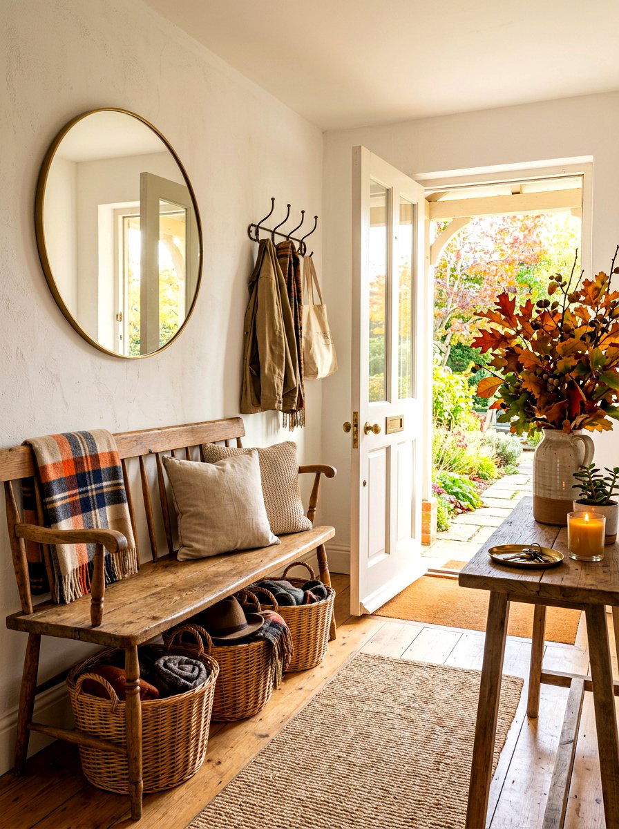 Autumn entryway - 30 cozy fall home decor ideas