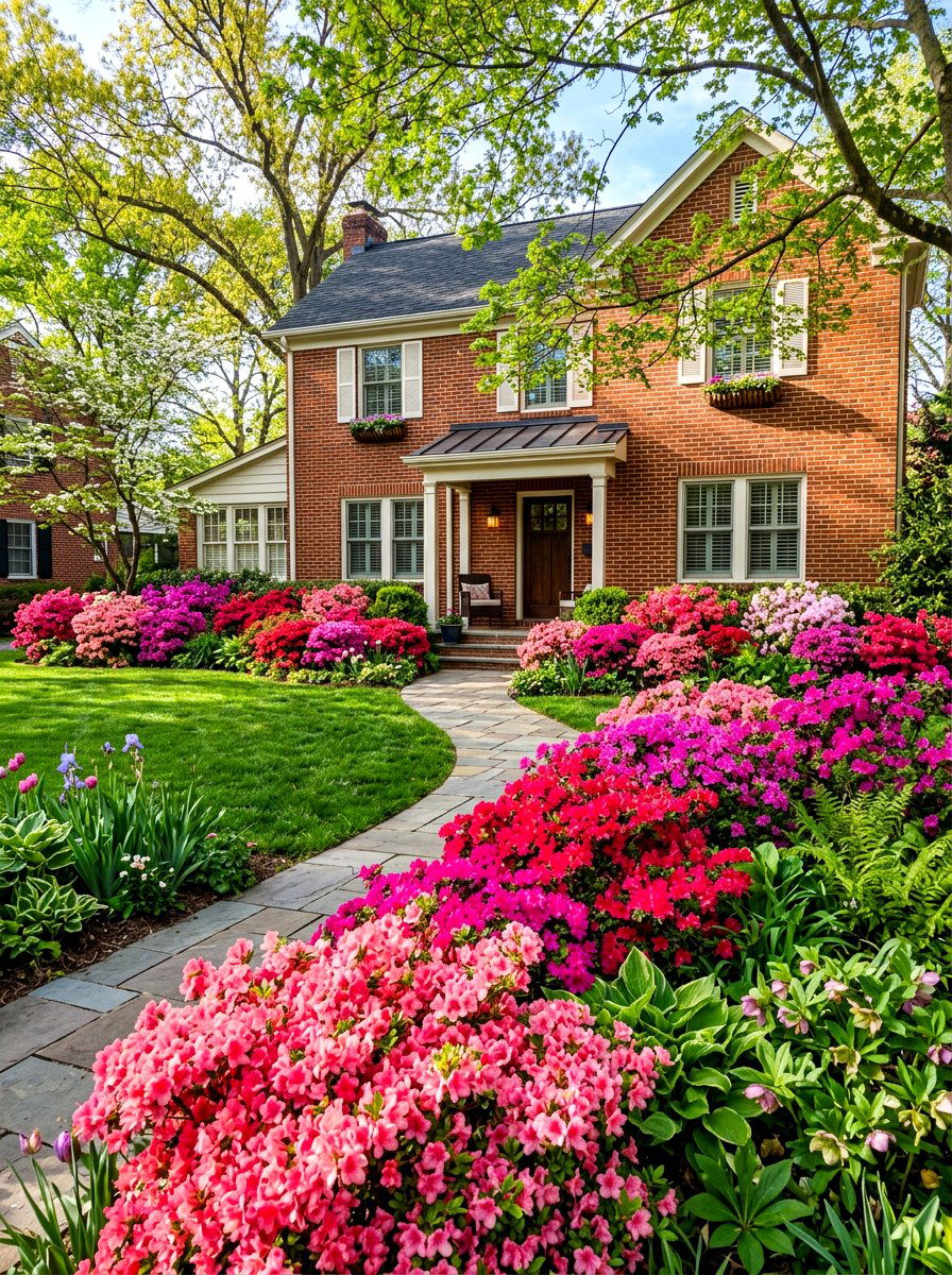 Azalea Shrub - 30 front yard shrub ideas
