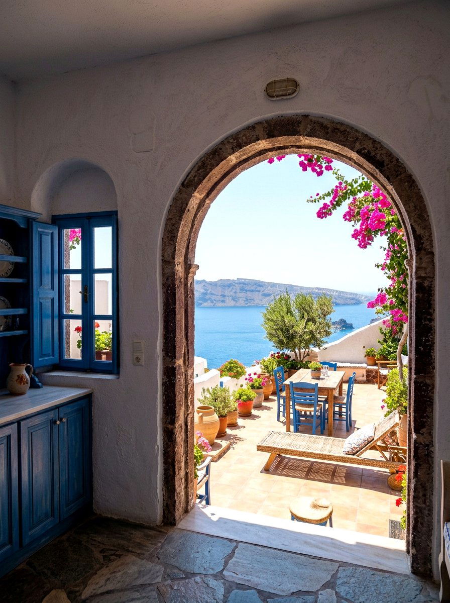 Azure blue mediterranean style - 30 blue house exterior ideas