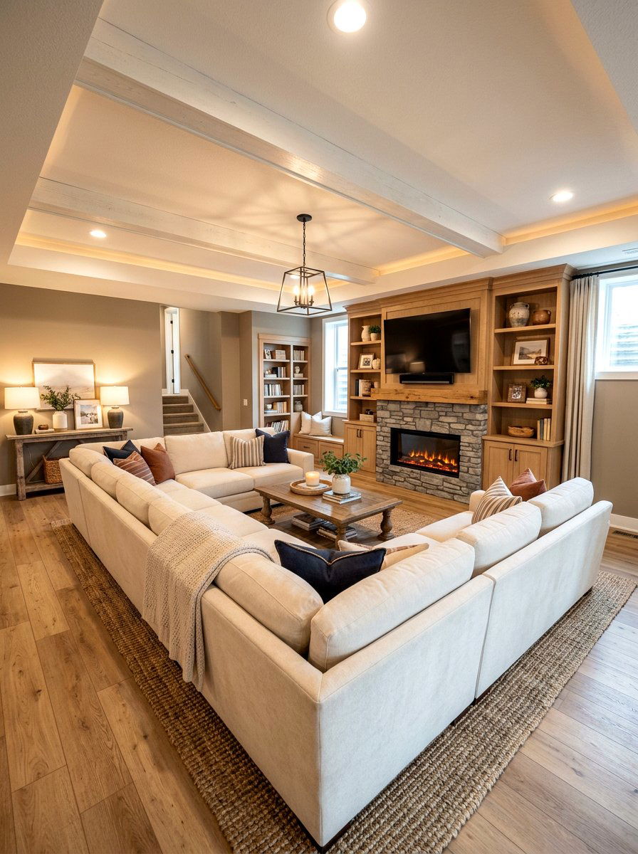 BASEMENT FAMILY LOUNGE - 30 bonus room lounge ideas