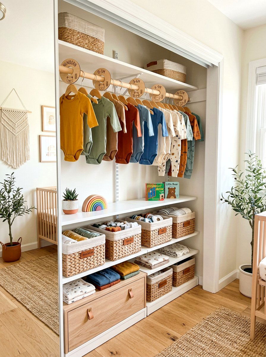 Baby Closet Dividers - 30 nursery closet organization ideas